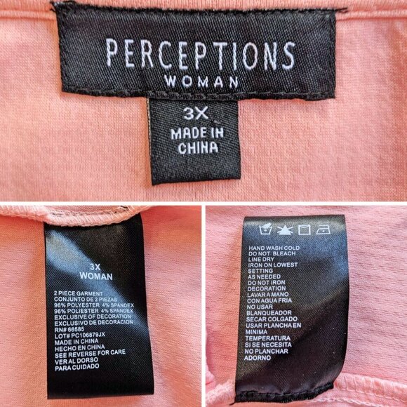 PERCEPTIONS Woman Textured Peach Cropped Embellished Cardigan Blazer Size 3X - Picture 3 of 6